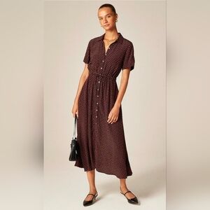 J. Crew Cerise shirt-dress in floral crepe de chine #46